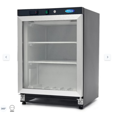  Καταψύκτης - 200L - Μαύρο - με γυάλινη πόρτα